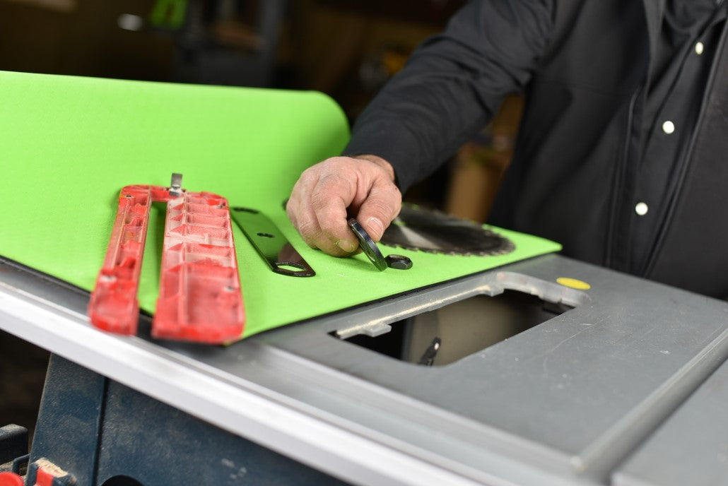 Non-Slip Bench Mat by BOW Products in action, aiding in workshop organization and item stability