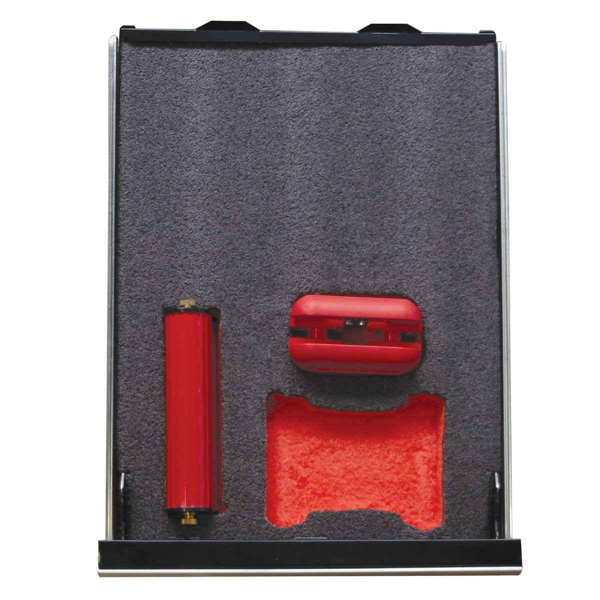 Fastcap Kaizen Foam Grey on Red 30 x 1220 x 610mm Australian organizational insert close-up