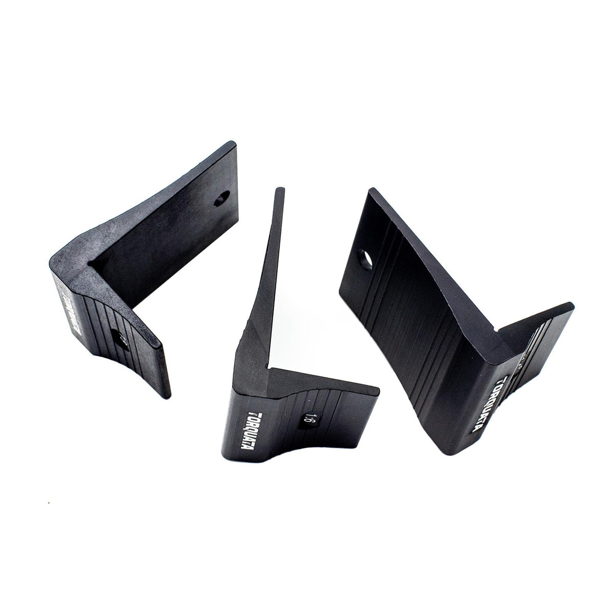 Torquata Set of 5 Layout Saddles for Dovetails and Box Joints in black anodized aluminium