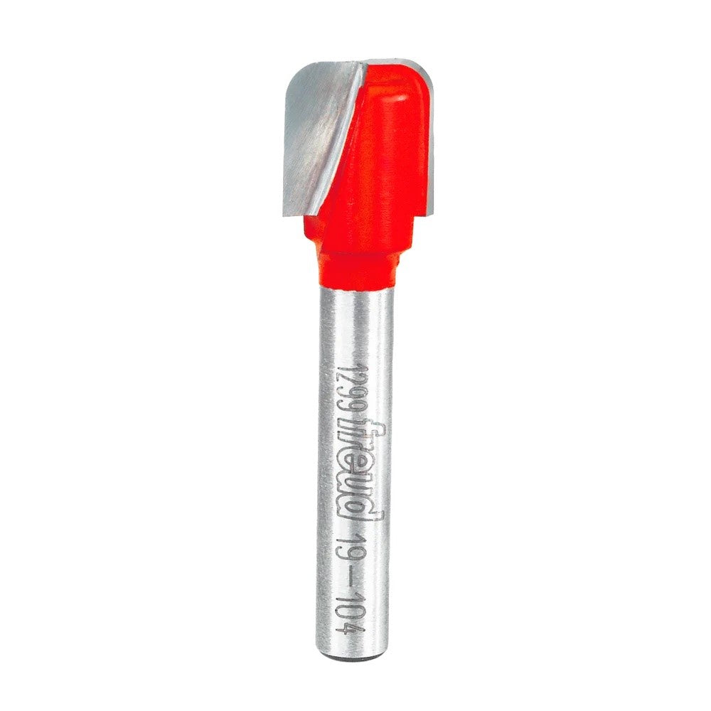 Freud Dish Carving Router Bit 1/2in Diameter 1/4in Shank angle view woodworking tool