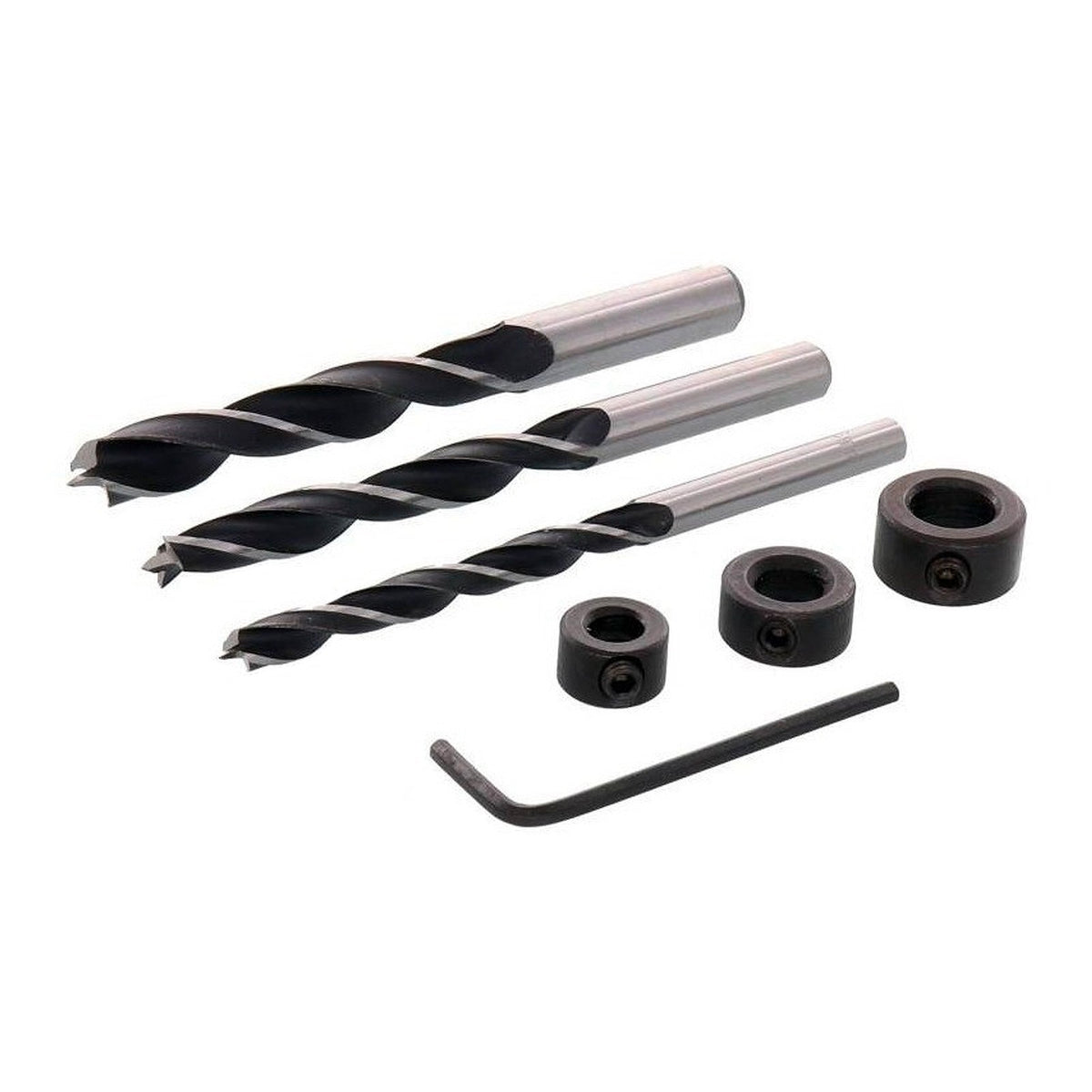Milescraft Bradpoint Drill Bit and Stop Set of 3 Metric 6mm 8mm 10mm in action, drilling with precision