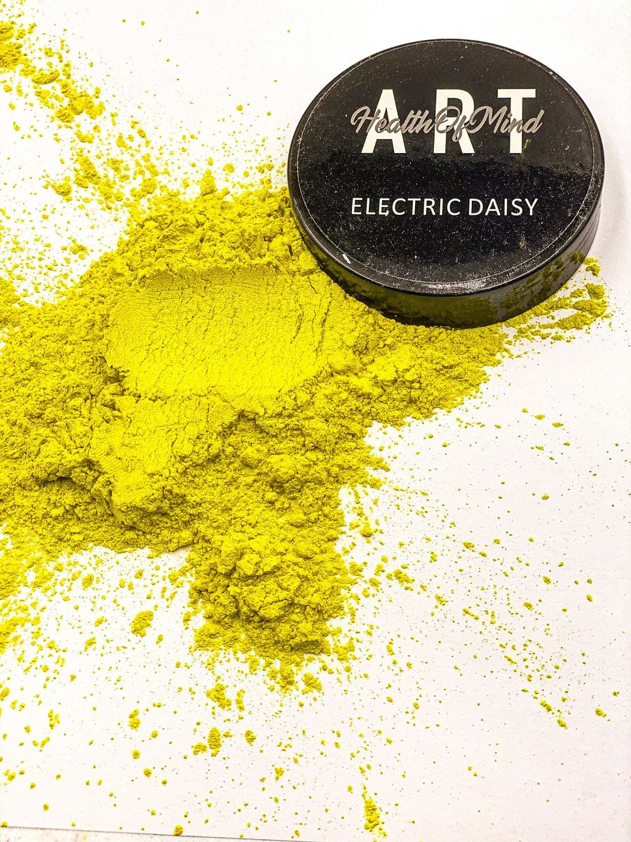 Health of Mind Art Electric Daisy 50g Pearlescent Mica Powder for Epoxy Resin - Vibrant pearlescent pigment for epoxy projects