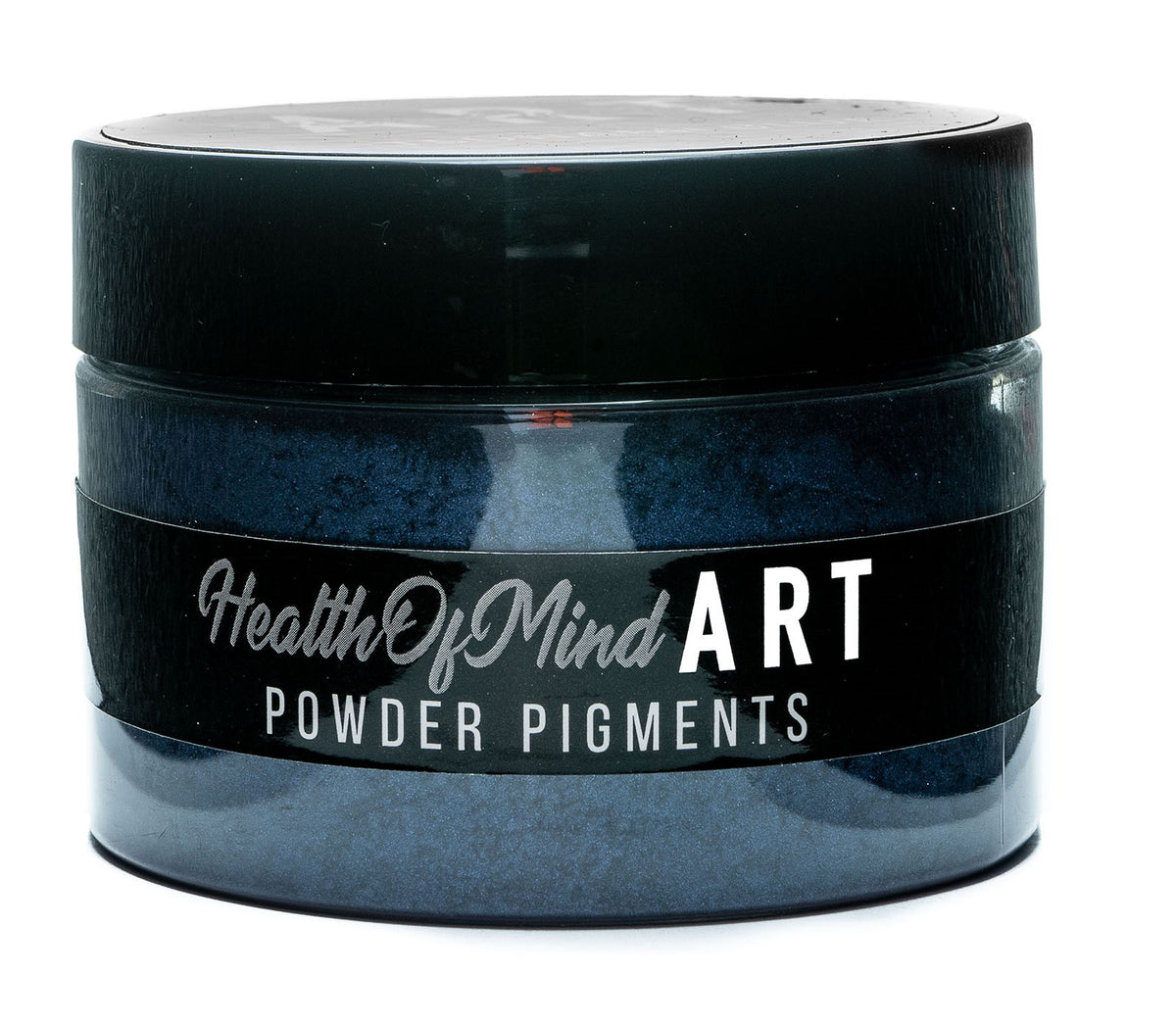 Health of Mind Art Tsunami Blue 50g Pearlescent Mica Powder for Epoxy Resin packaging angle