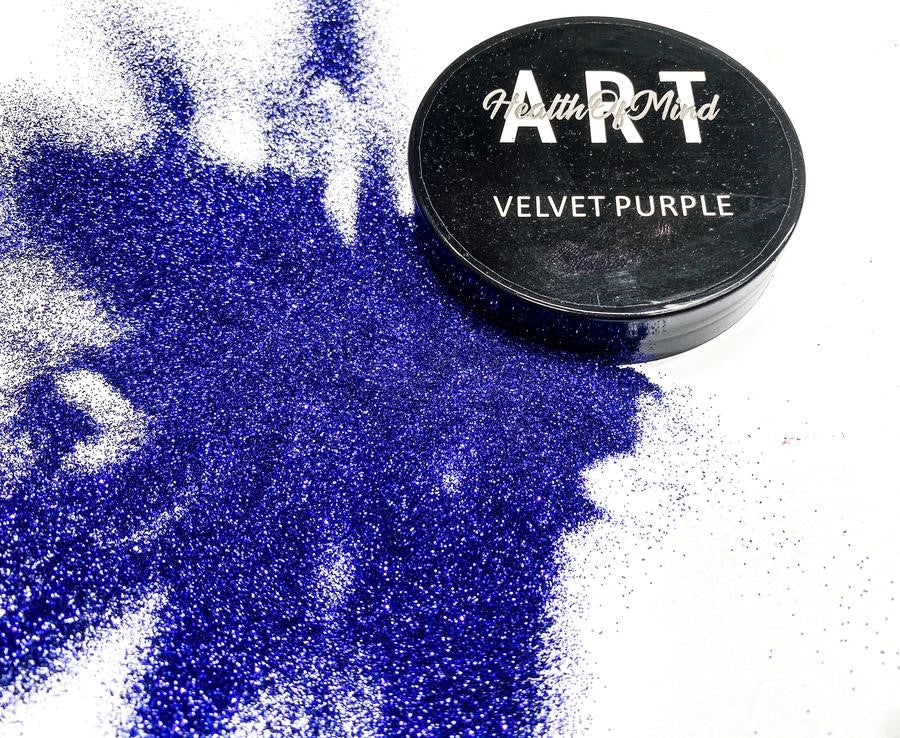 Velvet Purple Metallic Glitter Powder for Epoxy Resin in 50g pack, offering dazzling metallic effect with rainbow finish
