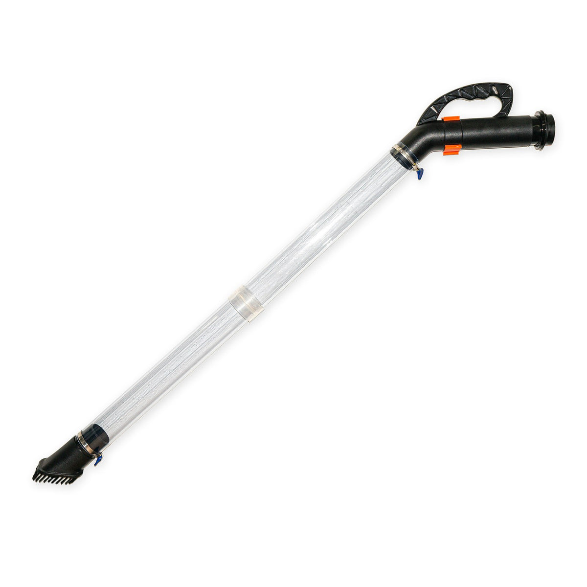 Sherwood Floor Vacuum Wand for Dust Extractors in action capturing sawdust debris on workshop floor