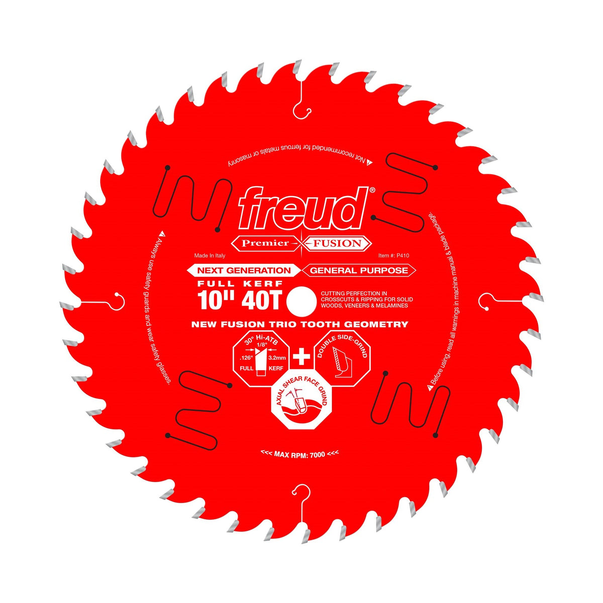 Freud Premier Fusion Saw Blade with Fusion Trio Tooth Design, 254mm Diameter