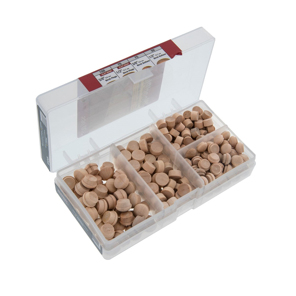 Milescraft Wood Plug Set, 300 decorative wooden plugs for 3/8in 1/2in holes in woodworking projects
