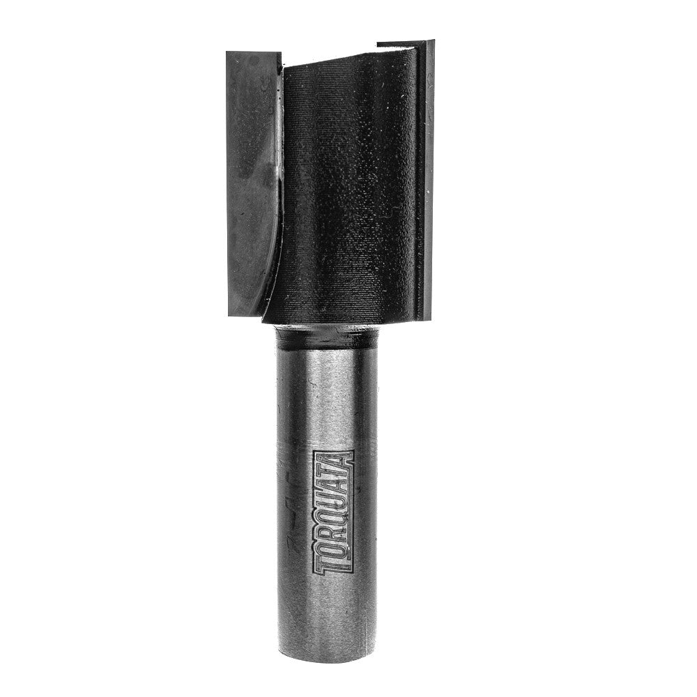 Torquata Bottom Cut Straight Plunge Router Bits 1/2in Shank, dual-side cutters, clean waste removal design