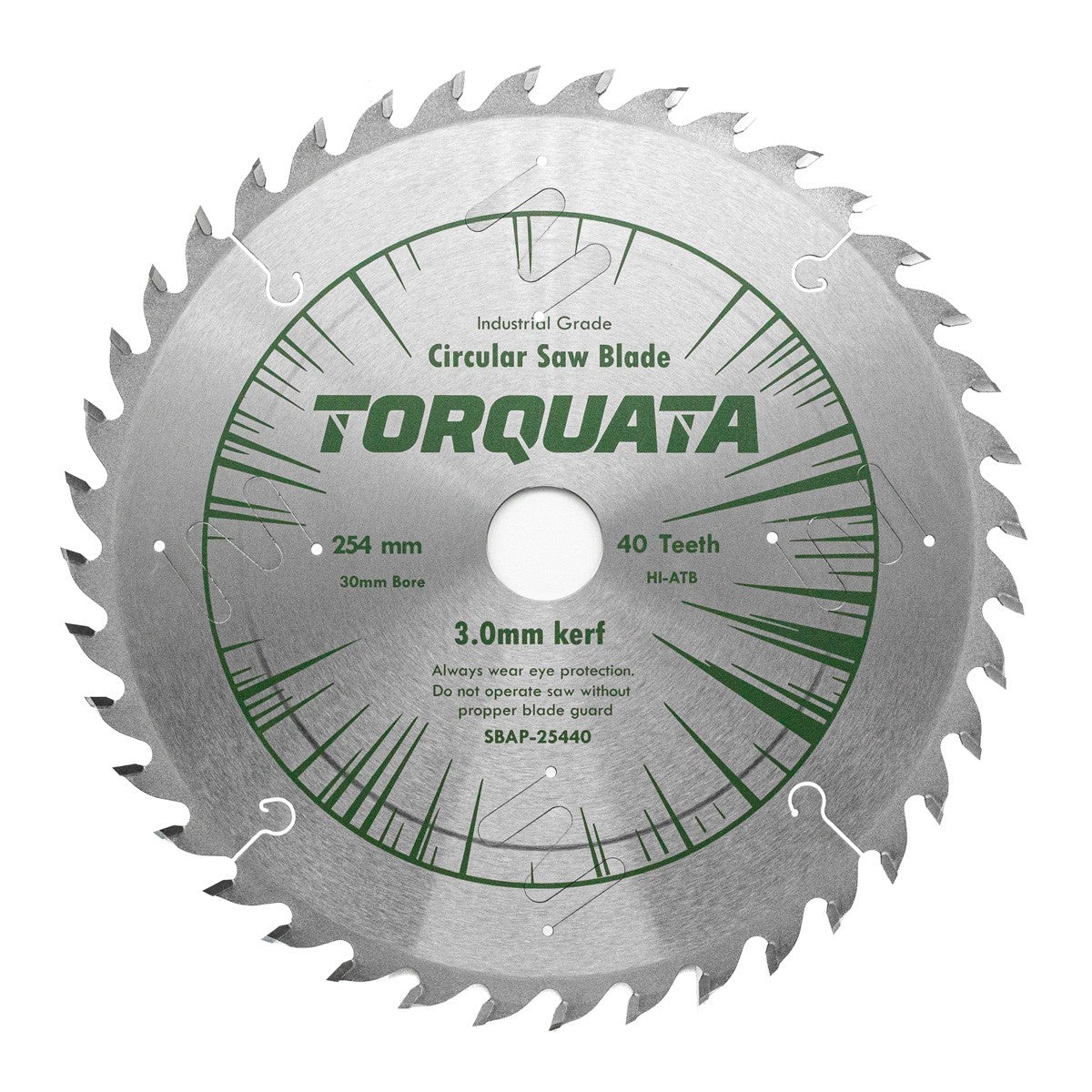 Torquata 254mm circular saw blade for wood, laminate, and composite materials on tablesaw