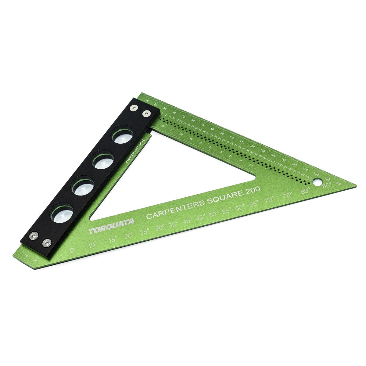Torquata Triangular Carpenters Square 90/45 Degree 210mm on white background