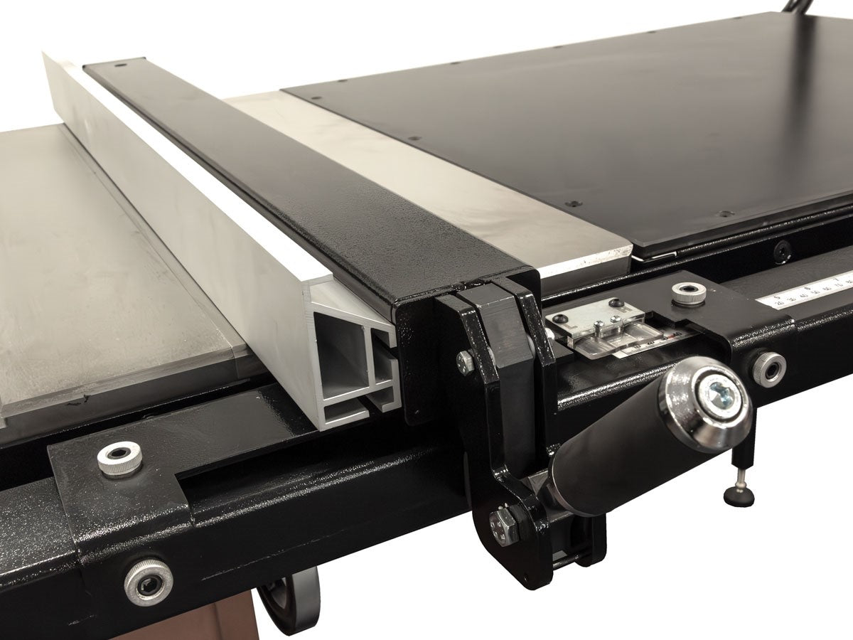 Sherwood 12in Cabinet Table Saw with 50in Fence Rails, ideal for precise woodcutting tasks