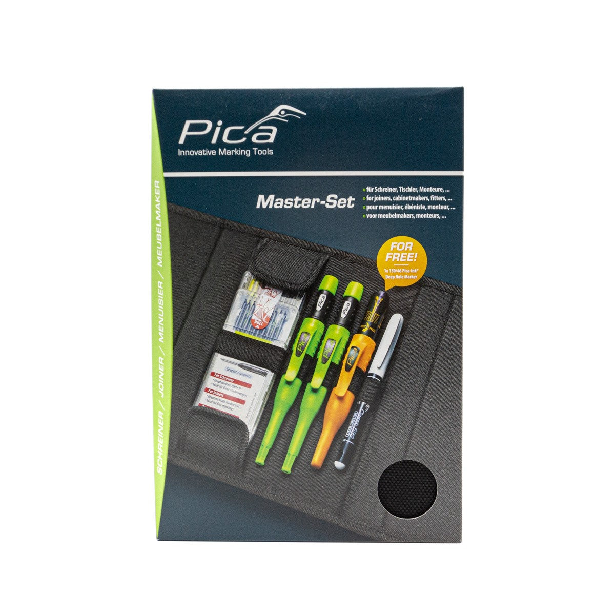 Pica 6-piece Master Joiners Marking Set in protective case from Australian woodworking tools store