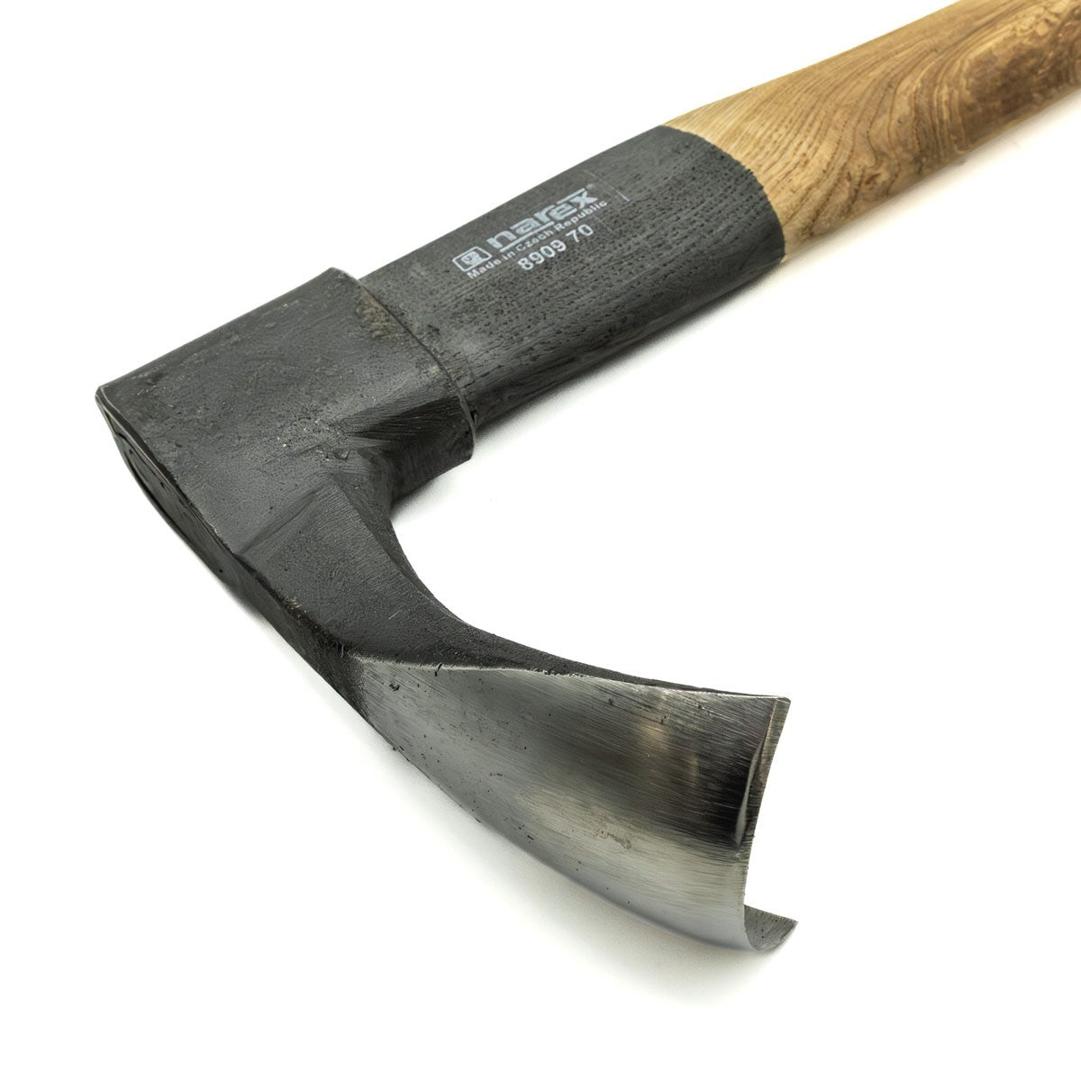 Narex Large Adze with 70mm blade width, 620mm handle, and leather sheath - versatile woodworking tool for shaping wood