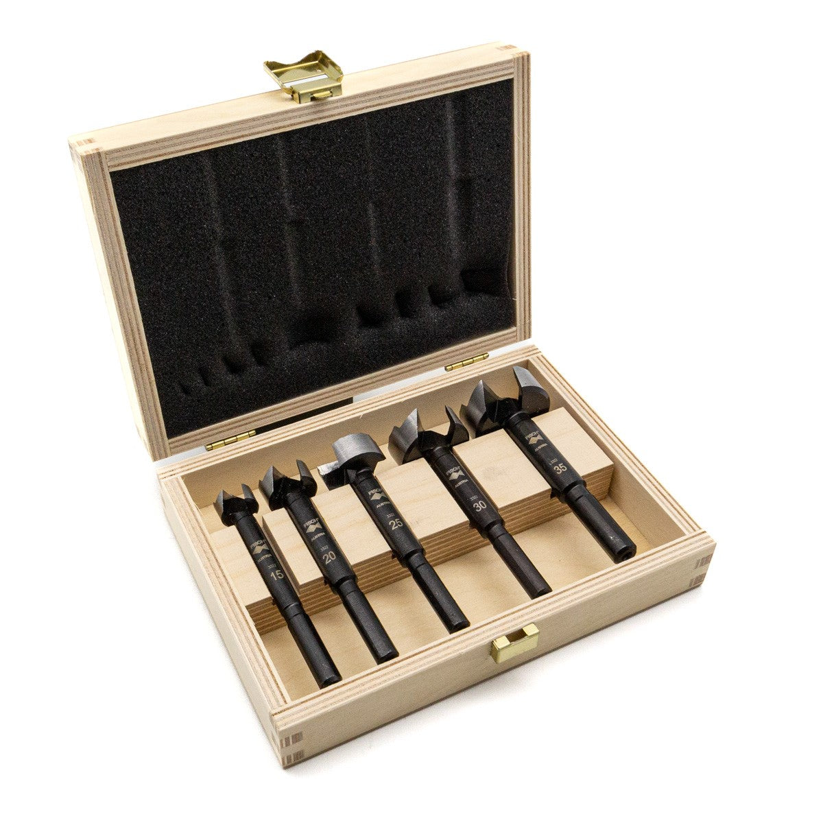 Fisch Wave Cutter Forstner Bits Set of 5 - High performance metric bits with wavey cutting-edge for precise drilling