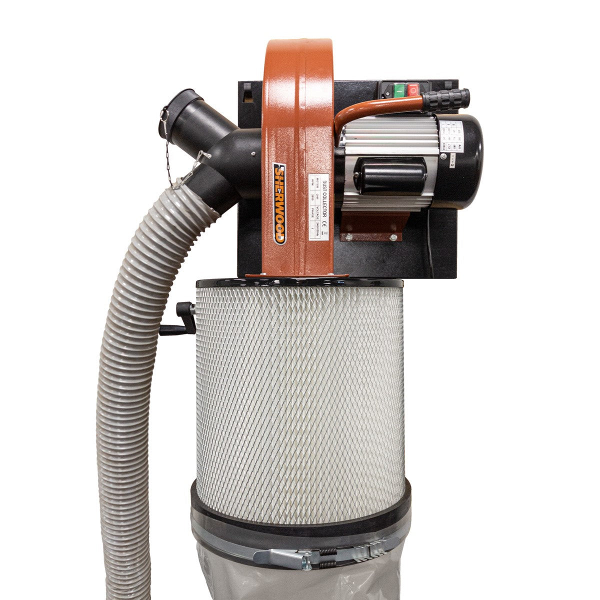 Sherwood 2HP Dust Extractor Wall Mounted - Compact and powerful dust extraction solution for small workshops