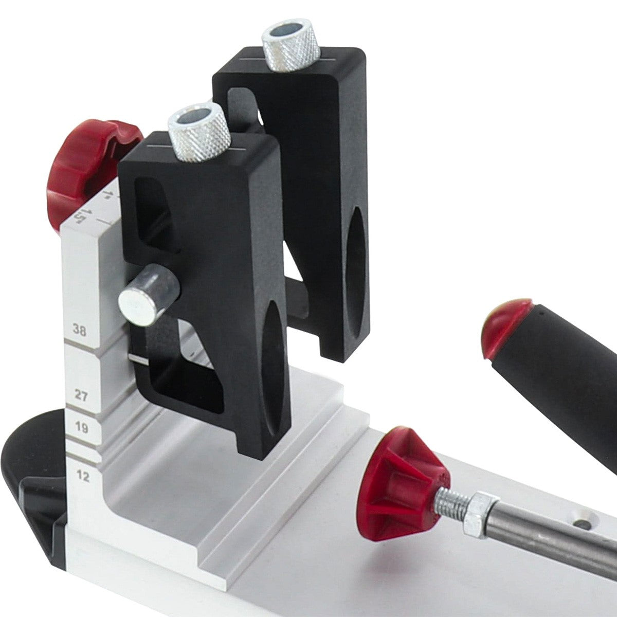 Milescraft Pocket Hole Jig 400 in use with timber piece