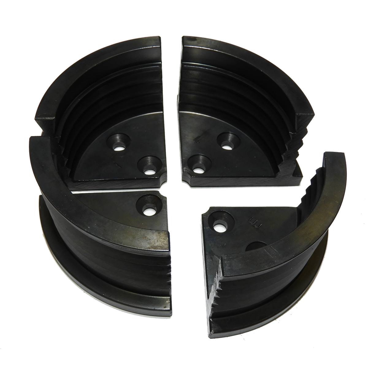Vicmarc Shark Jaws VM90/100 - Serrated jaws for secure grip on cylinder spigots, ideal for turning long work pieces
