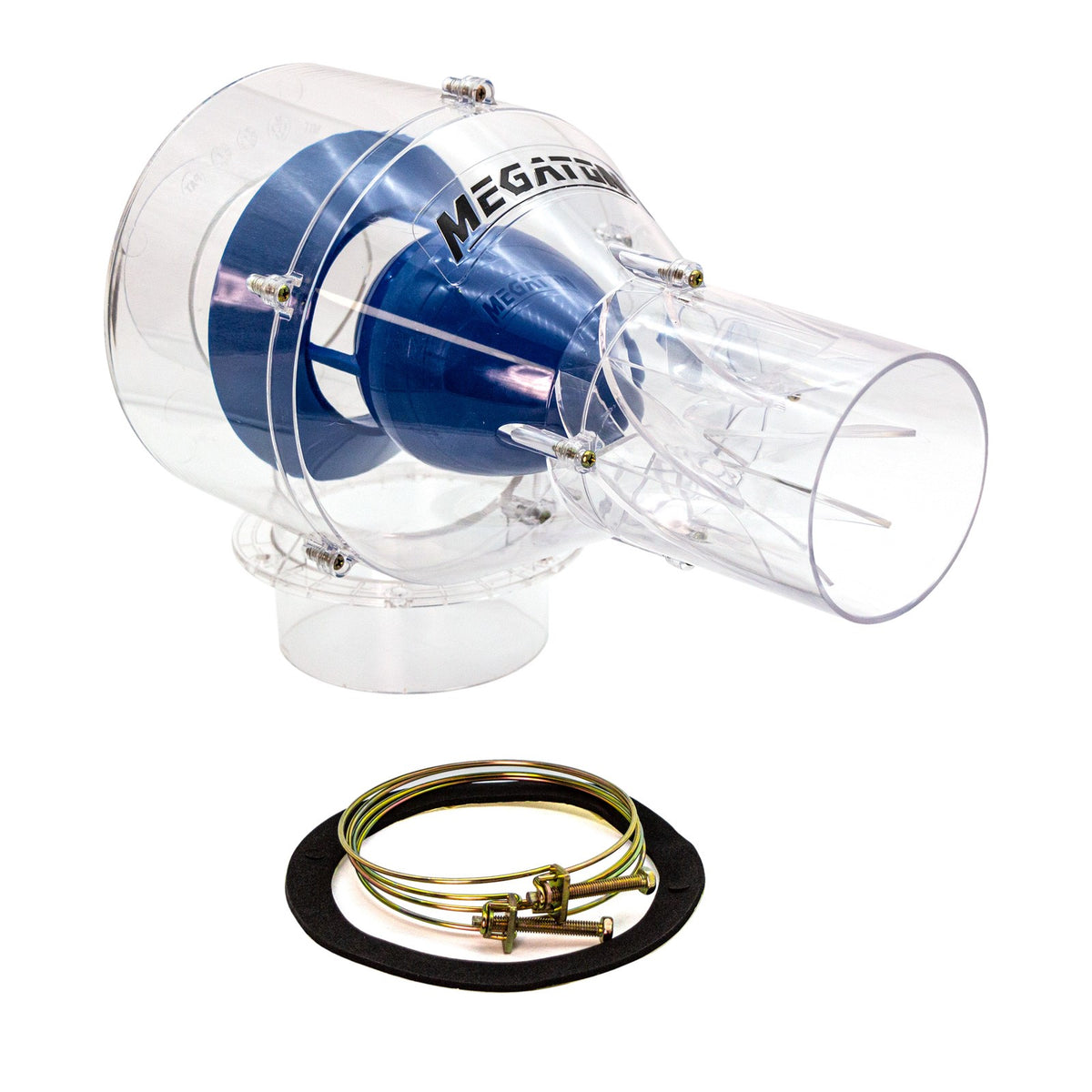 Megaton Vortex Horizontal Cyclone Separator in use with 4" dust extraction system