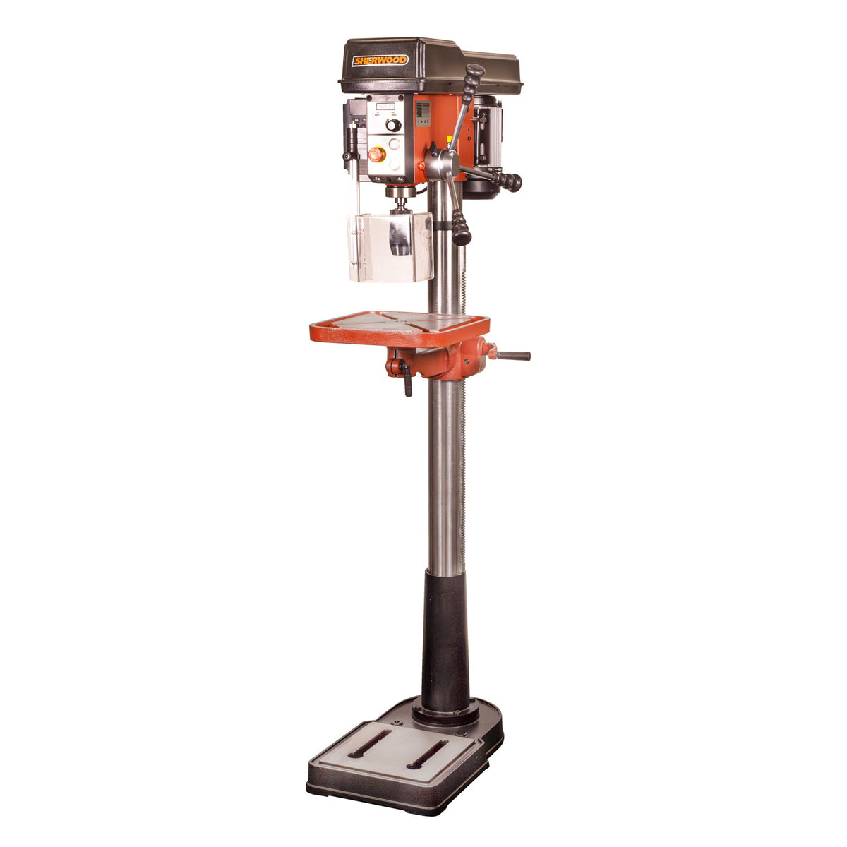Sherwood 1100W EVS Pedestal Drill Press for precise drilling control