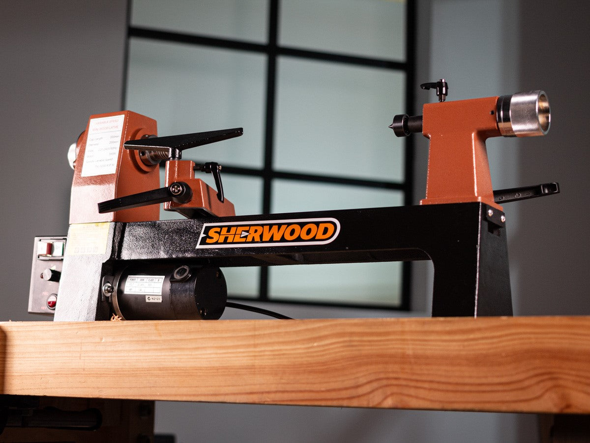 Sherwood Micro Wood Lathe in action, crafting intricate designs with precision