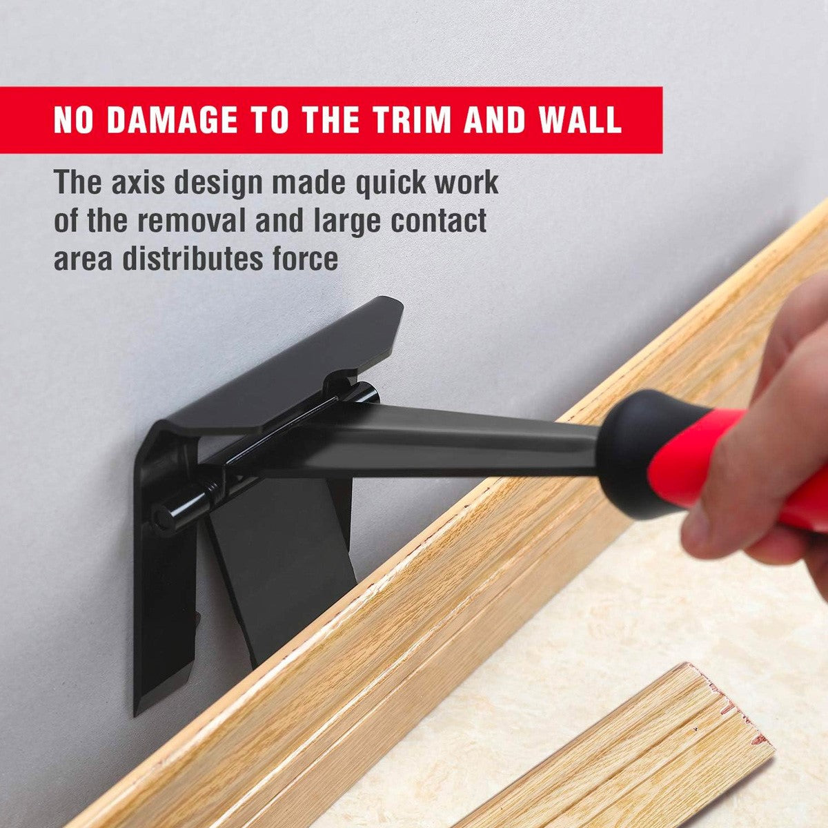 Goldblatt Moulding Remover Trim Puller in action on wooden trim