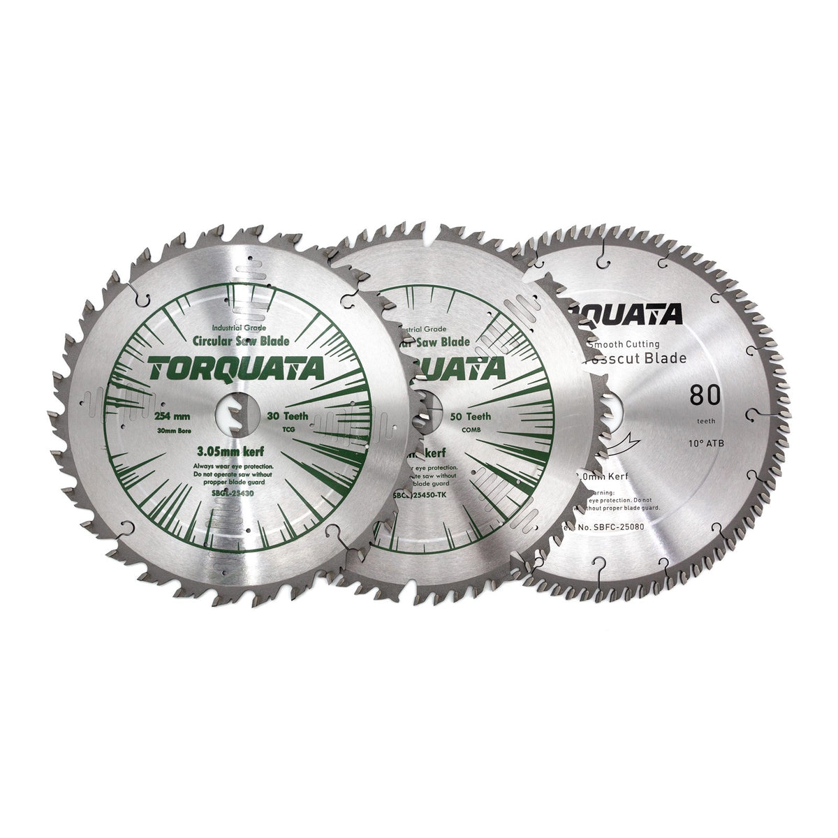 Torquata Set of 3 254mm Circular Saw Blades for woodworking projects