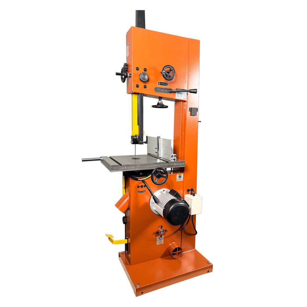 Sherwood 14in 2500W Heavy-Duty Bandsaw in action, ideal for professional woodworkers
