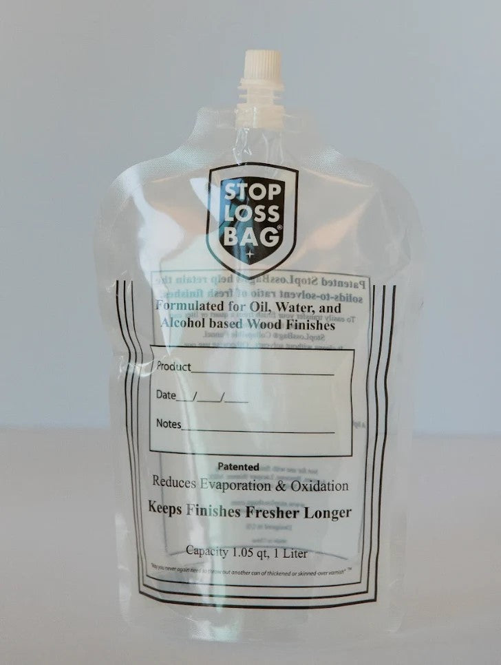 StopLossBag Airtight Wood Finish Preserver Pouch Set of 4 with Funnel and Caps