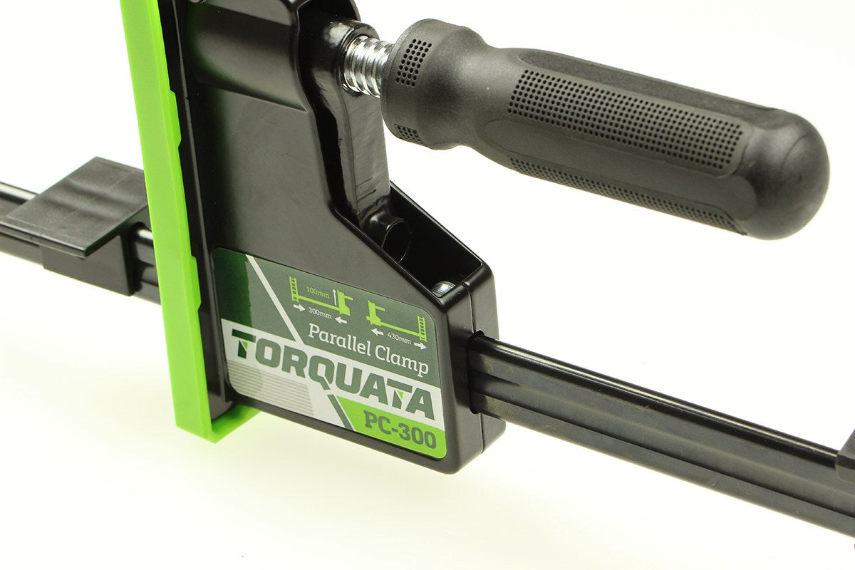 Torquata Parallel Clamp 610mm Capacity Panel Clamp in use on wooden panel