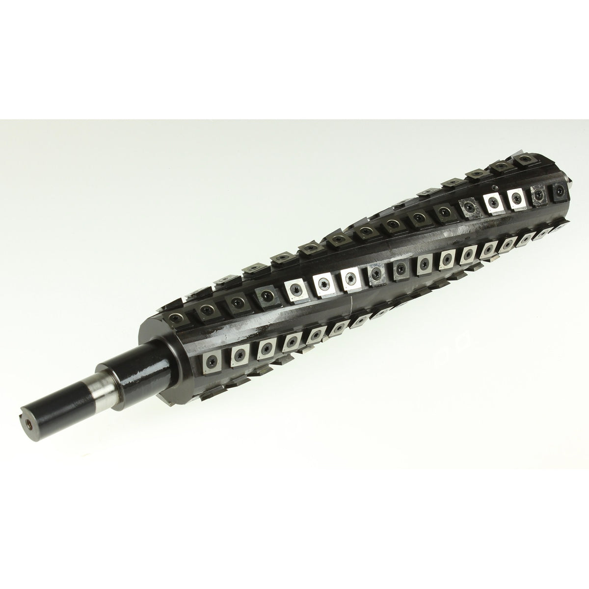 Sherwood Helical Cutterhead for 15in Thicknessers Carbide Inserts on woodworking table