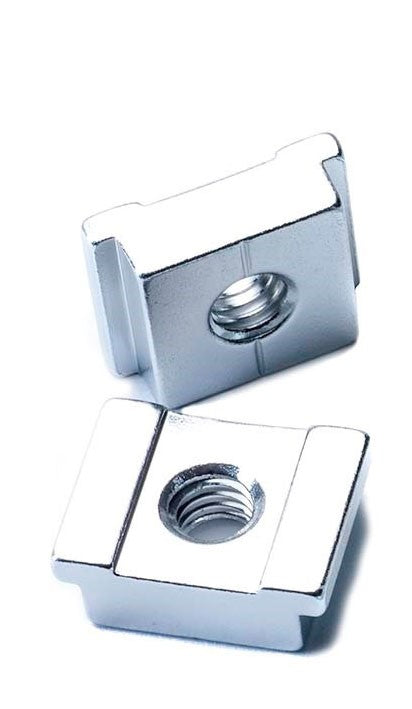 Torquata Mitre Track Nuts 5/16in Thread - Pack of Ten, high-quality T-Track hardware for robust workshop use