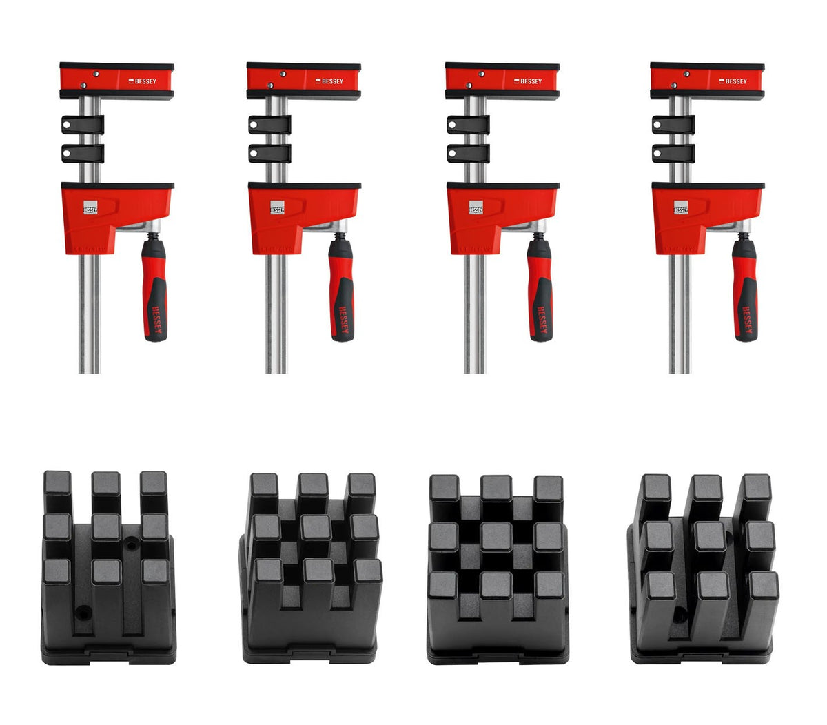Bessey K-Body Clamps with framing block set, offers precise and secure clamping, ideal for woodworking tasks