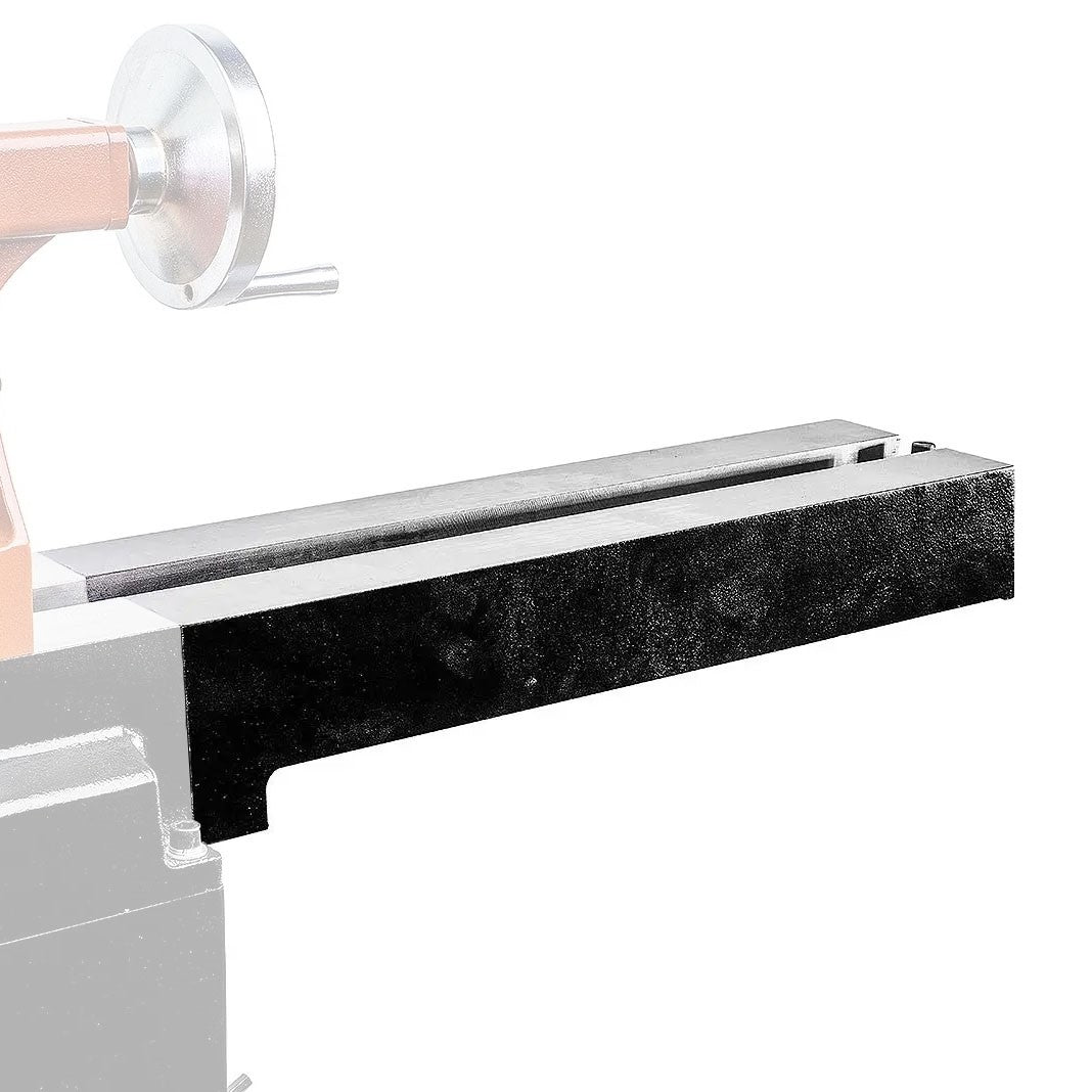 Sherwood Wood Lathe Bed Extension 550mm for SWL-1624-VF, extends spindle turning capacity to 1160mm. 5-Year Warranty