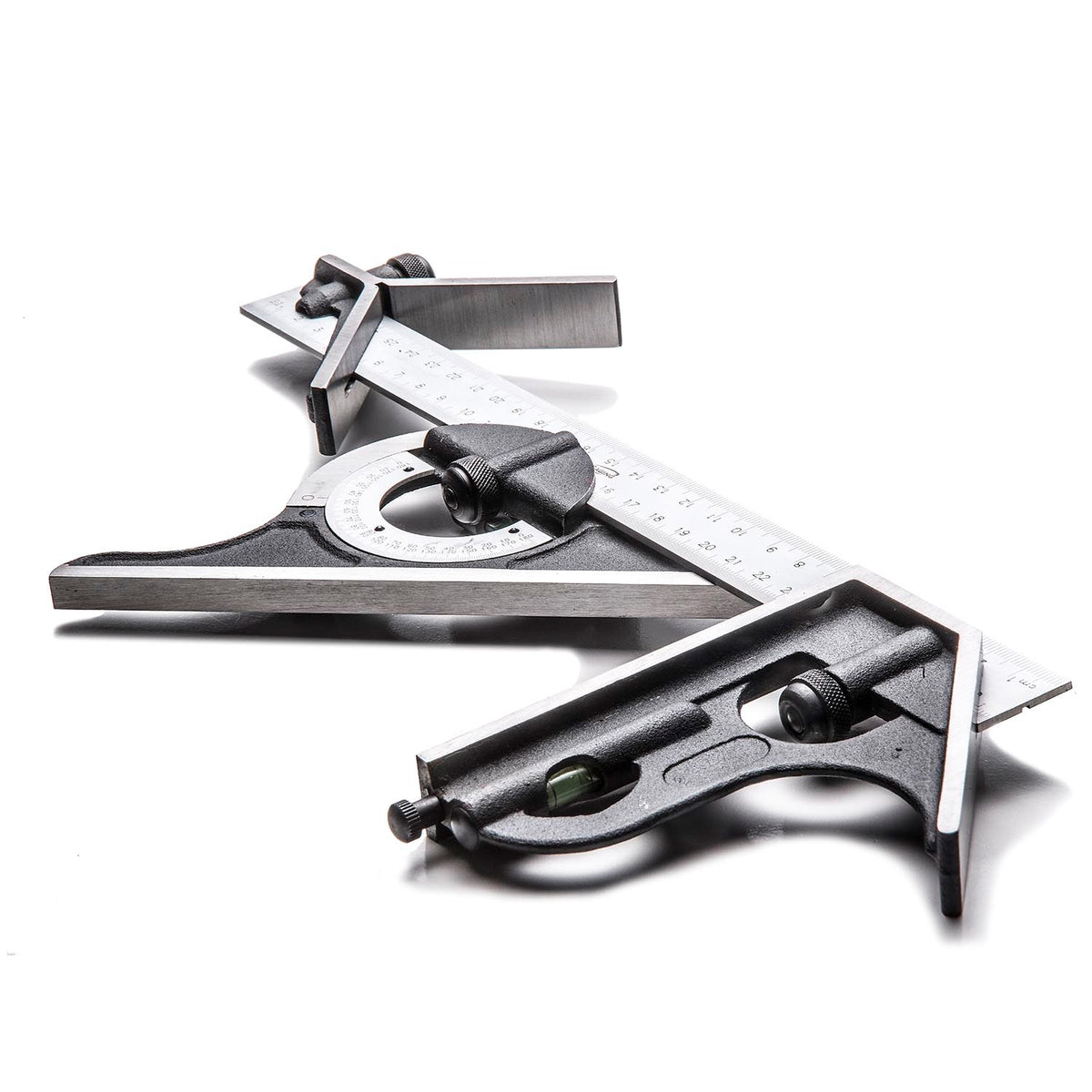 iGaging Four Piece Combination Square Set with Metric/Imperial Blade, Try Square, Protractor, Centre Head - Australian woodworking tools store