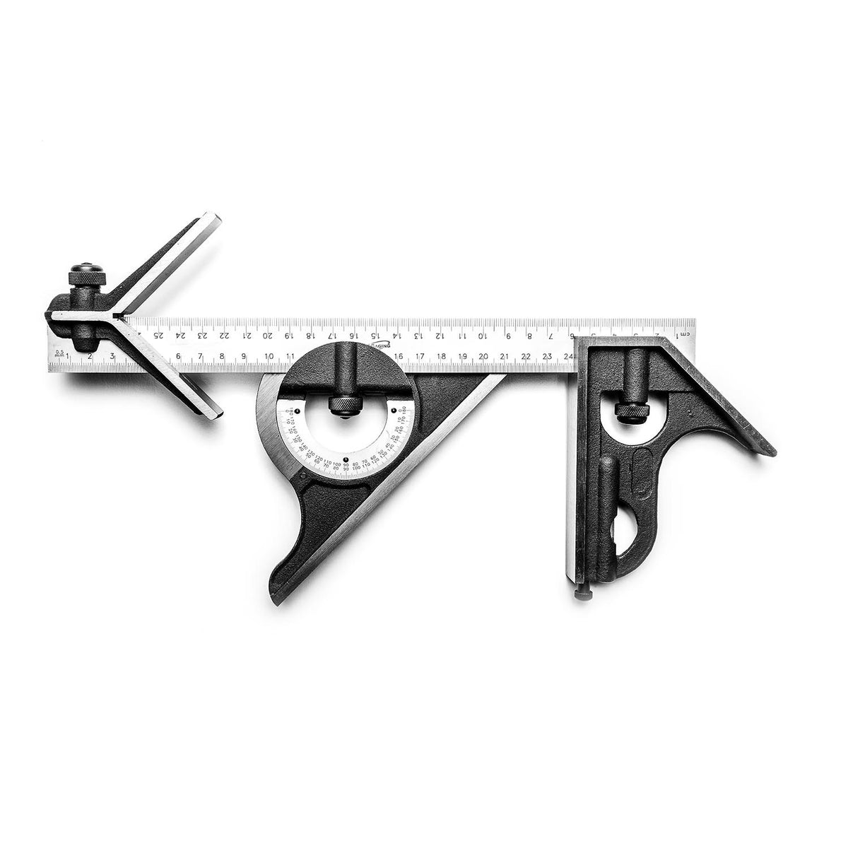 iGaging Four Piece Combination Square Set with Ruler, Try Square, Protractor & Centre Head in Australian woodworking tools store