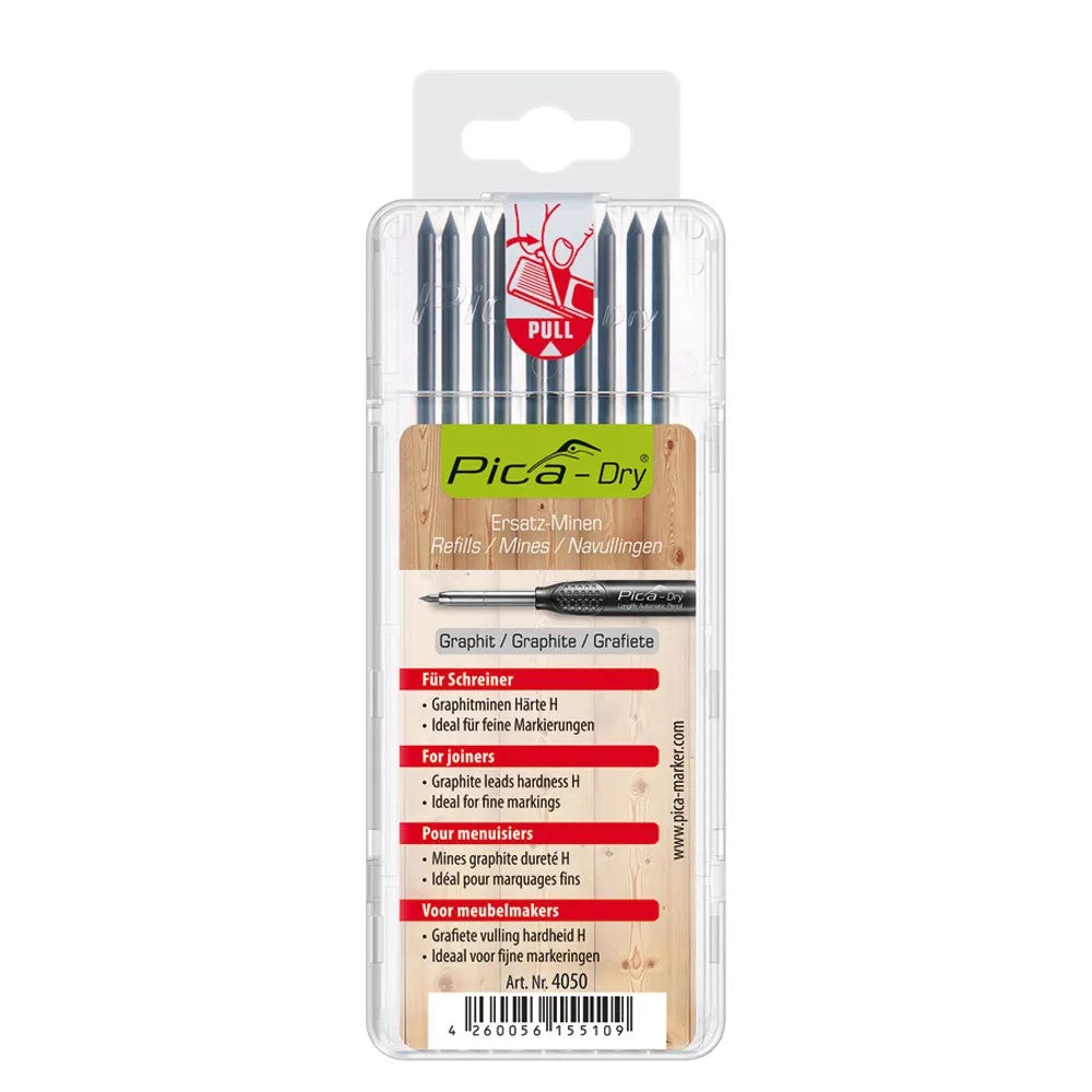 Pica Marker Pica Dry Automatic Long-life Pacer Pencil Value Pack with Lead Refills angle showing 2.8mm thick lead for durability