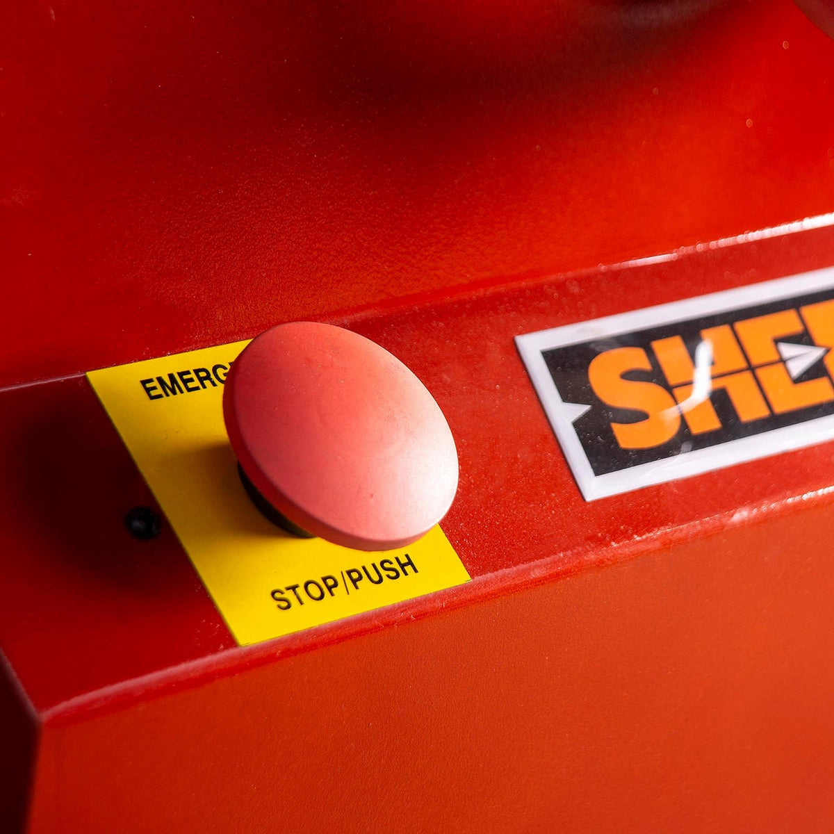 Sherwood 12in Heavy-Duty Table Saw with Dado Kit and Dust Guard in use with panel attachment at woodworking shop