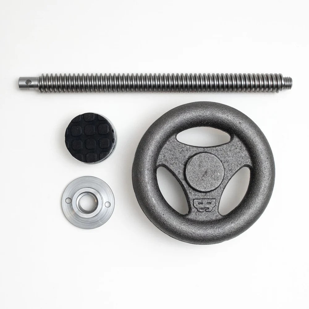 Benchcrafted Hi Vice portable vice mounting screw and handwheel in modern Australian woodworking design