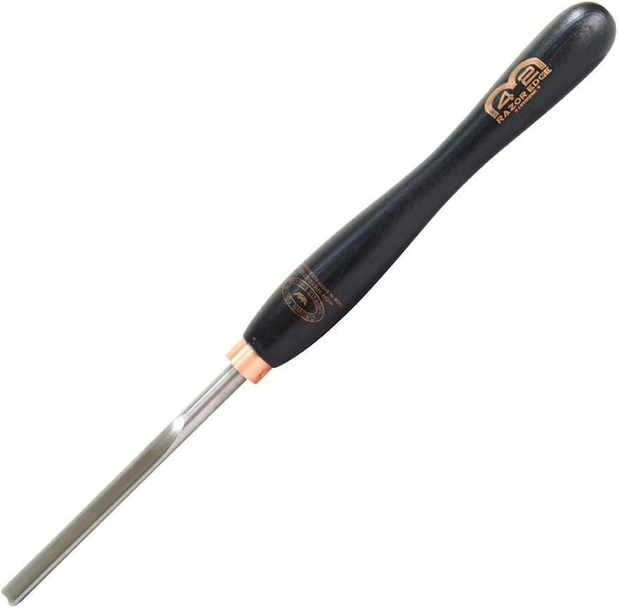 Crown Spindle Gouge 13mm M42 Cryogenic Steel Woodturning Tool close-up on cutting edge