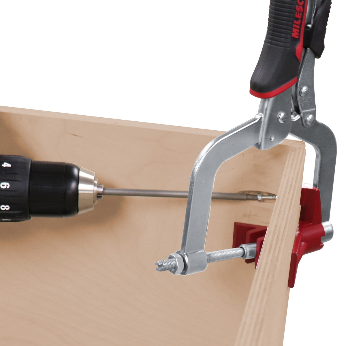 Milescraft 31.8mm Face Frame Corner Clamps, ideal for t-joints, box assemblies, and cabinets