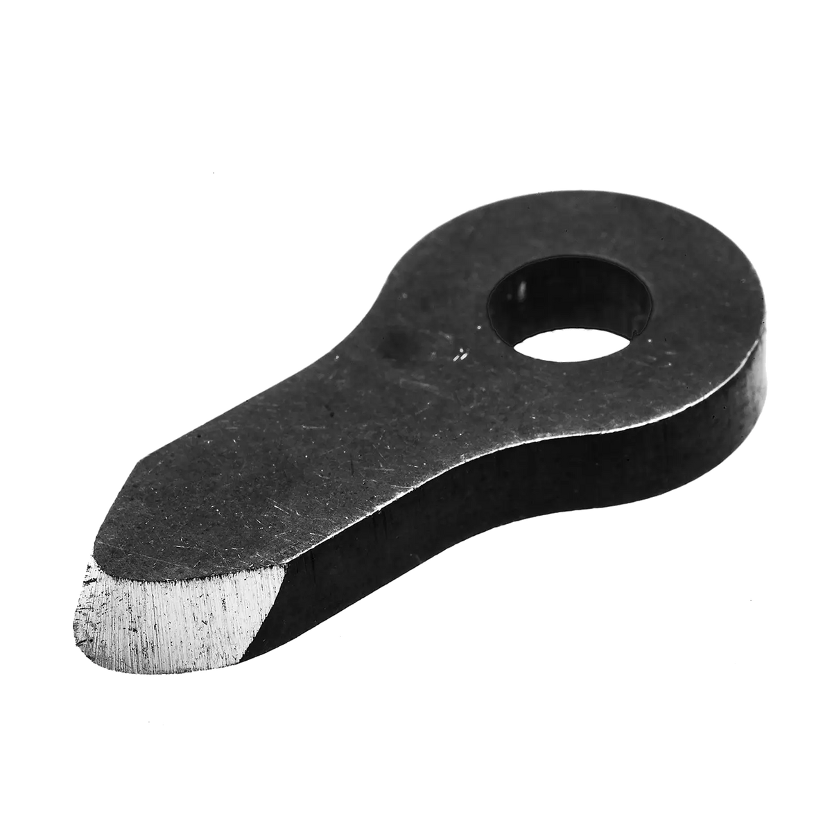 Crown Revolution System Flat Key Cutter Tip, cryogenically treated for durability, angled view