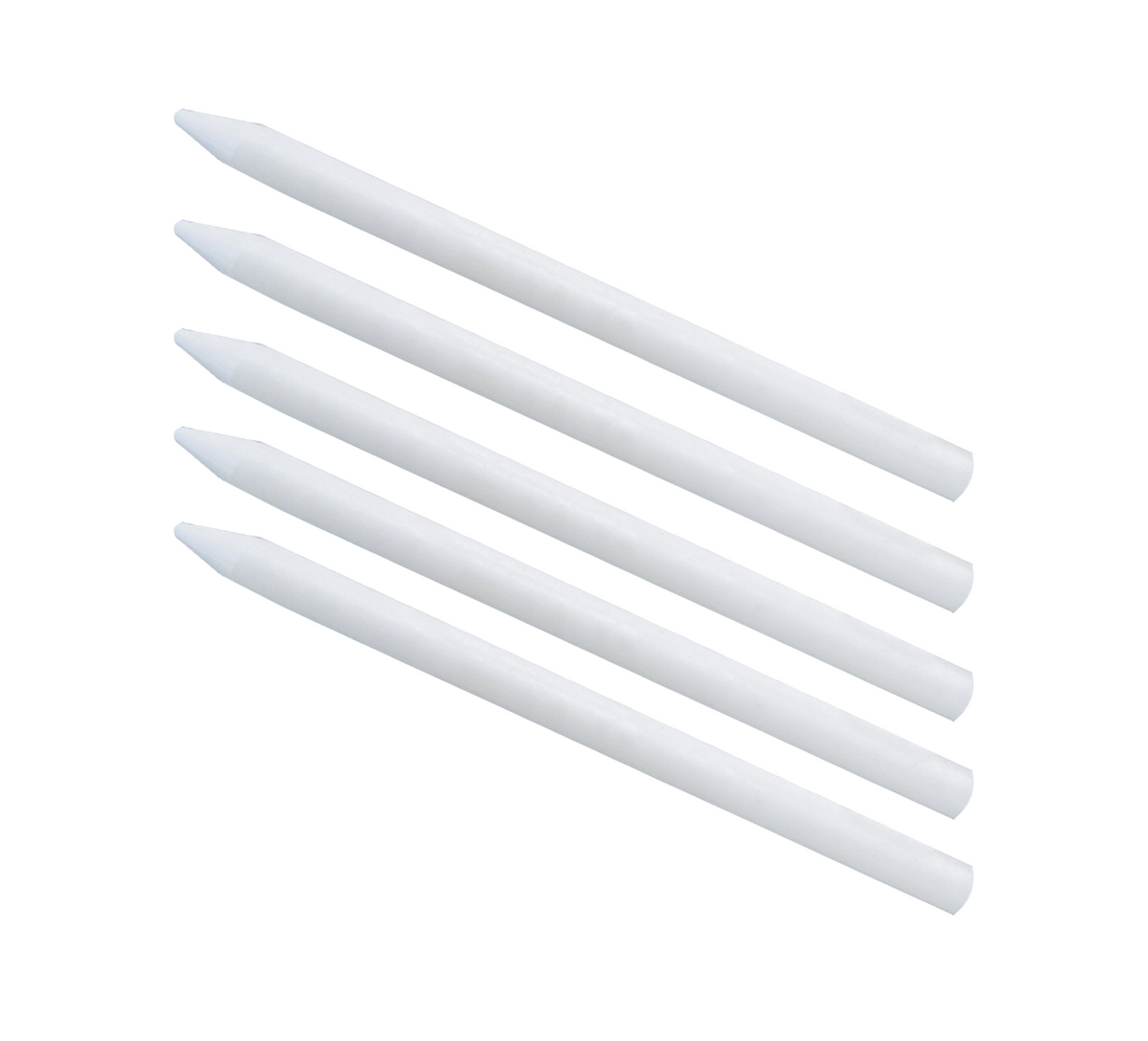 FastCap White Soapstone Refills for FatBoy Pencil Pack of 5, designed for use on metals in a standard sharpener