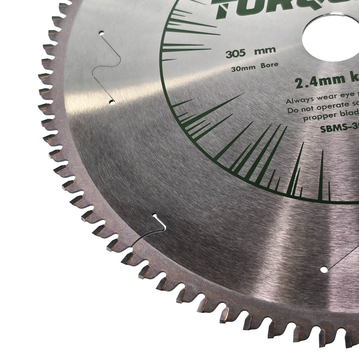 Torquata 305mm fine finish circular saw blade in action on wood