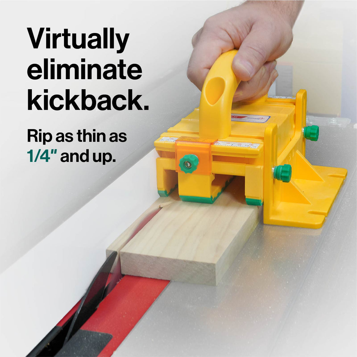 MicroJig GRR-Ripper+ 3D Push Block providing precise woodworking control