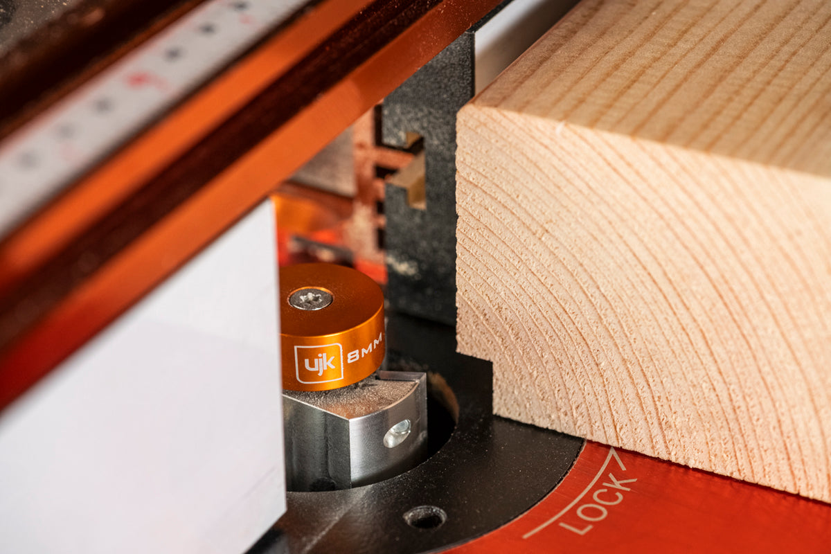 UJK 3-Wing Large Rebate Router Cutter with Metric Collars 1/2in Shank