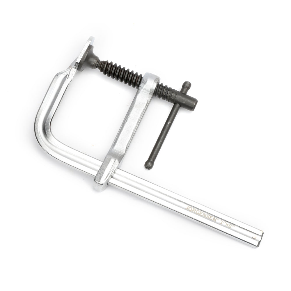 Pony Jorgensen heavy duty bar clamps 150mm - Close-up of chrome plated drop forged steel bar