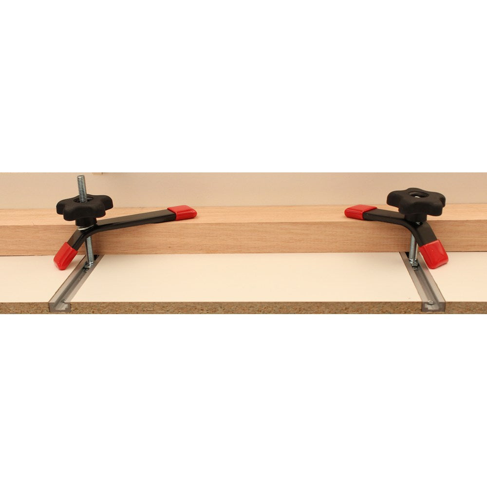 Torquata Small Hold-Down Clamp for T-Track Workholding on woodshop table