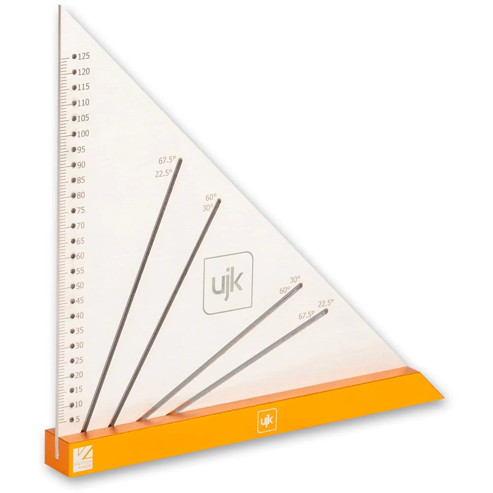 UJK Compact Angle Squares 75 & 125mm stainless steel and aluminium, British-made, precise, versatile woodworking tools