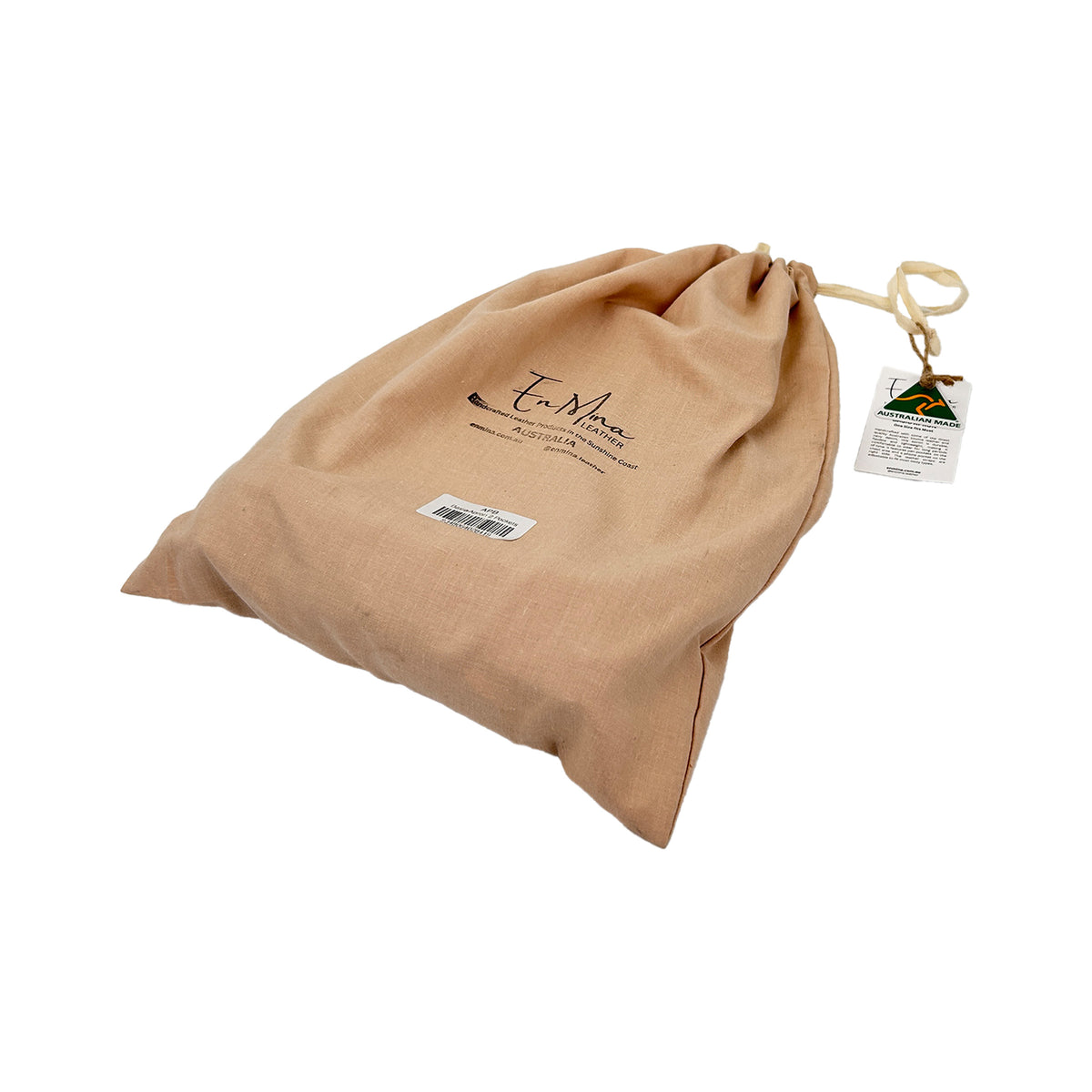 En Mina Basic Apron 2 Pockets Denim & Tan Leather