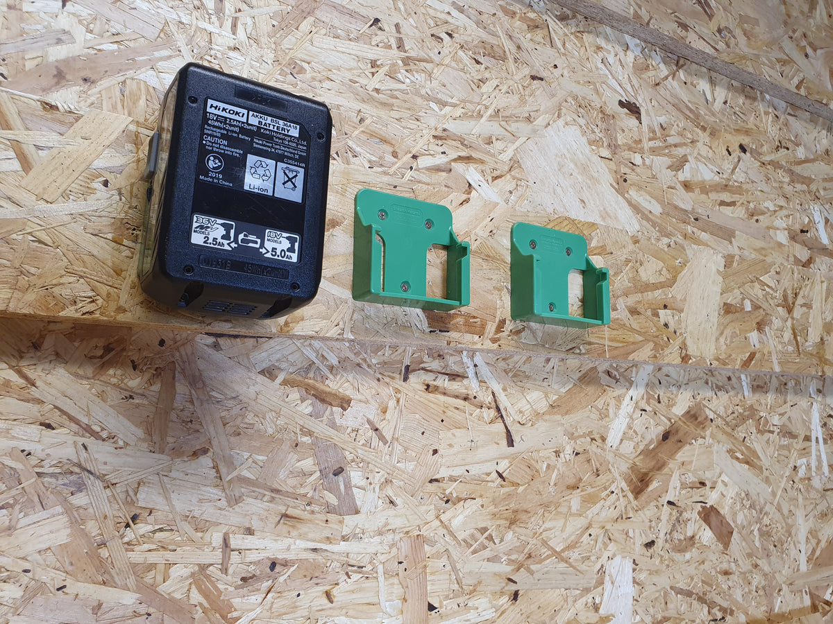 StealthMounts HIKOKI / Metabo HPT / Hitachi Battery Mounts 18V Pack of 6 Green